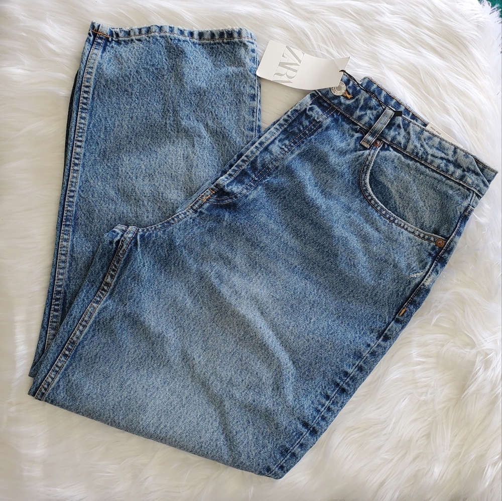 High-rise Ankle Length Zara Jeans. Size 14